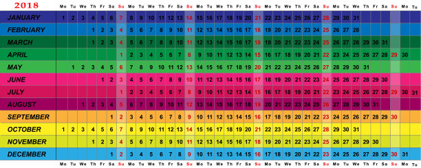 2018年日历图片下载