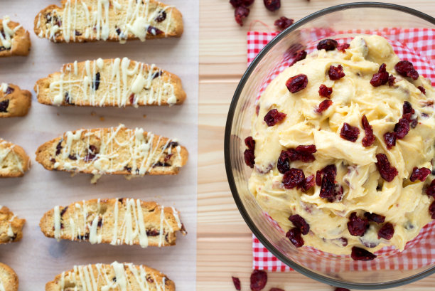 白巧克力蔓越莓脆饼面团图片下载