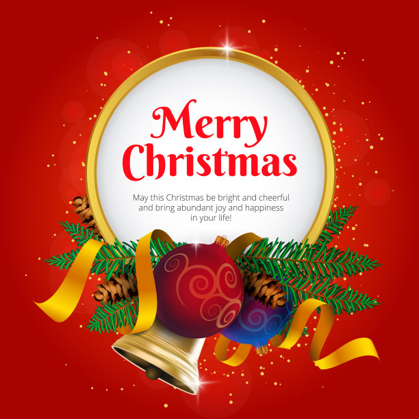 圣诞贺卡或带有节日装饰的横幅图片下载