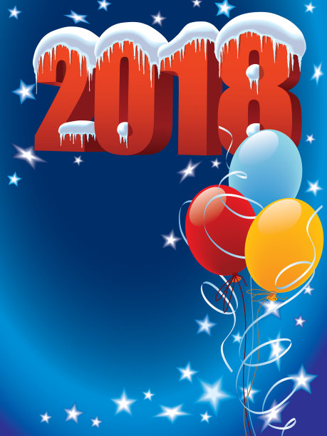 用气球装饰新年图片下载
