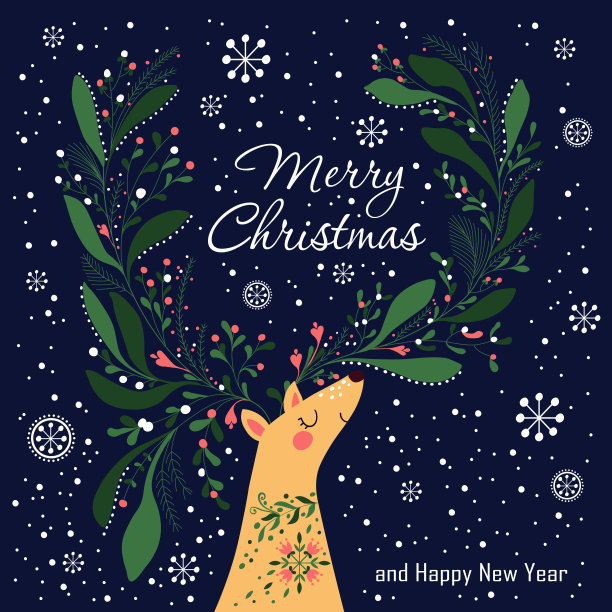 快乐的鹿牌图片下载