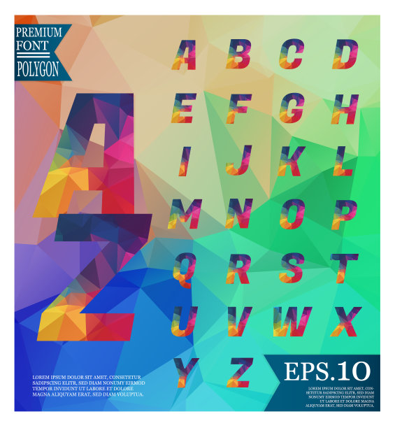 字体低聚抽象背景低聚纹理三角形形状在随机图案设计图片下载