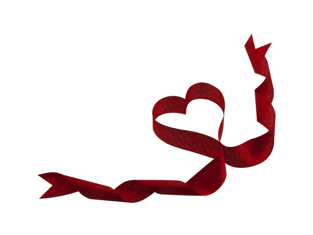 心形丝带(包括剪接路径)图片下载