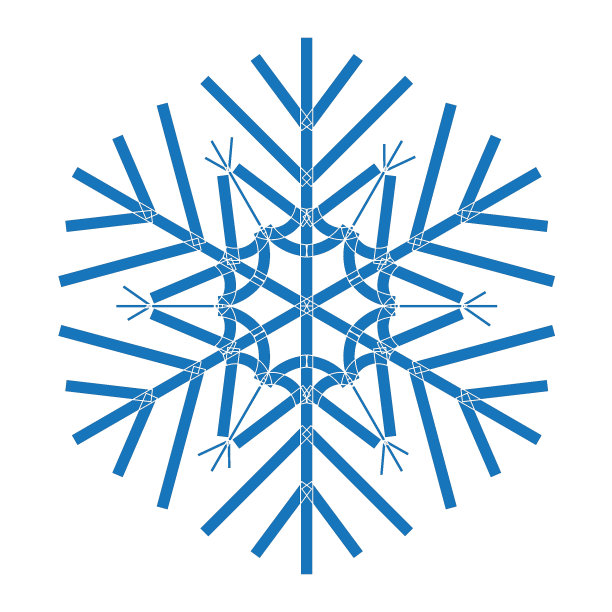 雪花象征圣诞节在白色的背景矢量图片下载