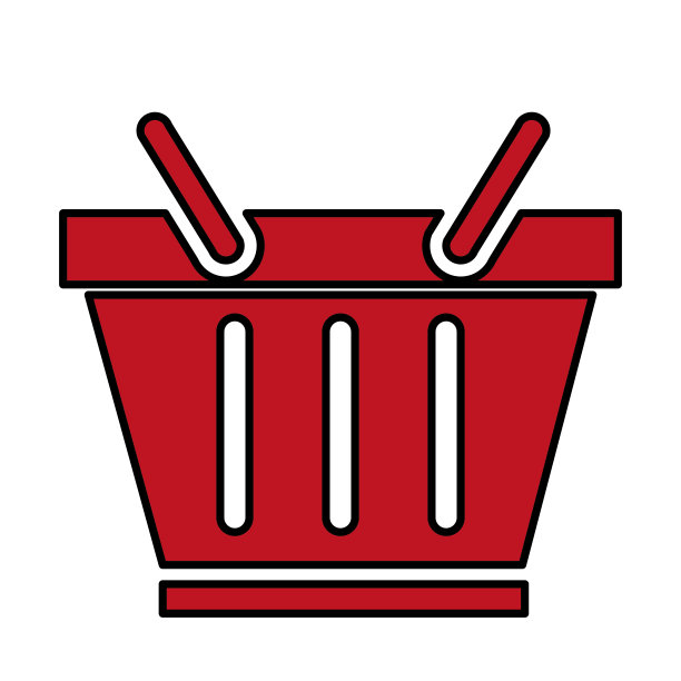 购物篮孤立图标图片下载