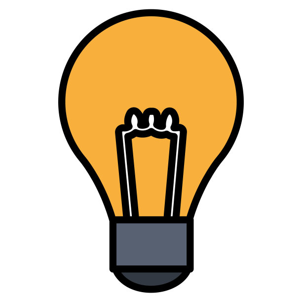 灯泡灯隔离图标图片下载