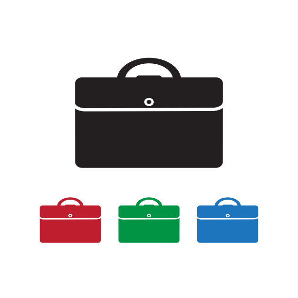 商务袋图标矢量插图上的白色背景。图片下载