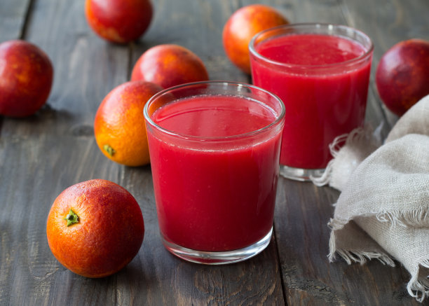 鲜榨血橙汁素材图片