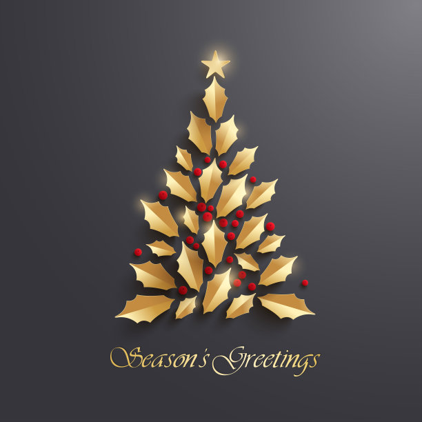 圣诞树。季节的问候。图片下载