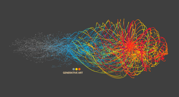 动态粒子数组。向量声波。3 d技术风格。抽象的背景。矢量插图。图片下载