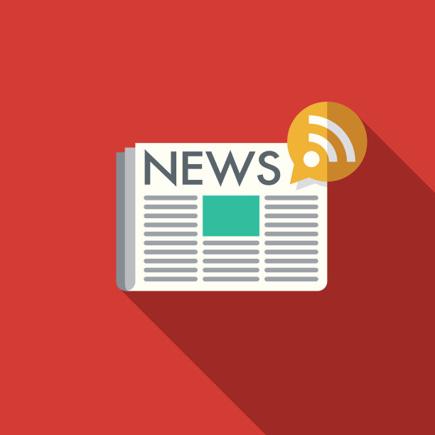 RSS新闻Feed社交媒体平面设计图标与侧影图片下载
