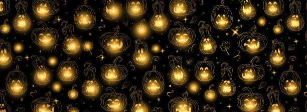 万圣节的金色背景。图片下载