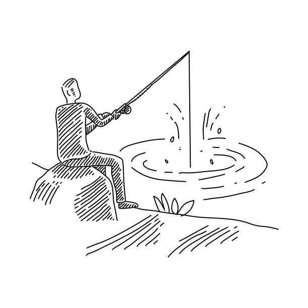 商人垂钓图图片下载