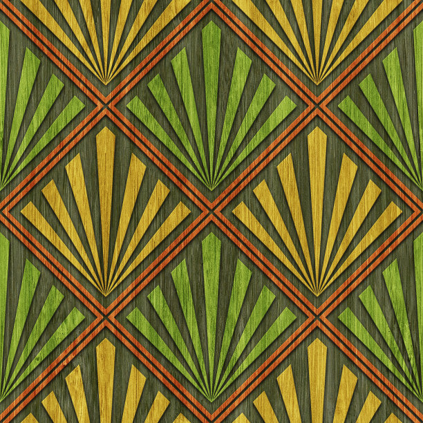 彩色木材无缝纹理与波浪图案，3d插图图片下载