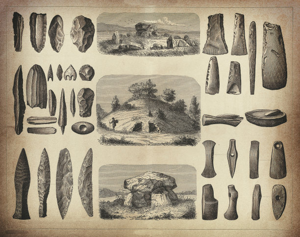 石器时代的发现和坟墓图片下载