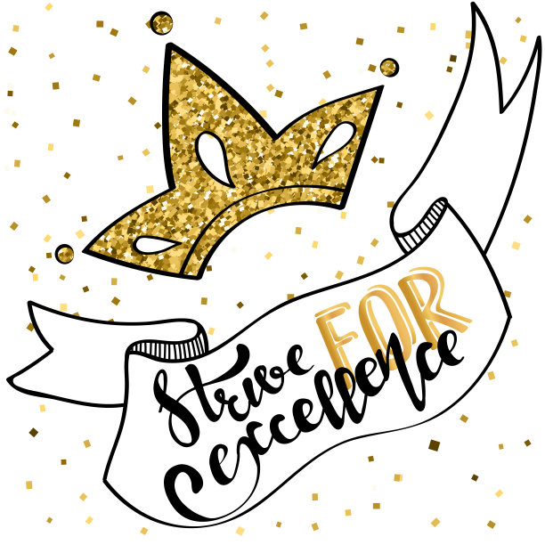 精益求精-手写体题字。素材图片