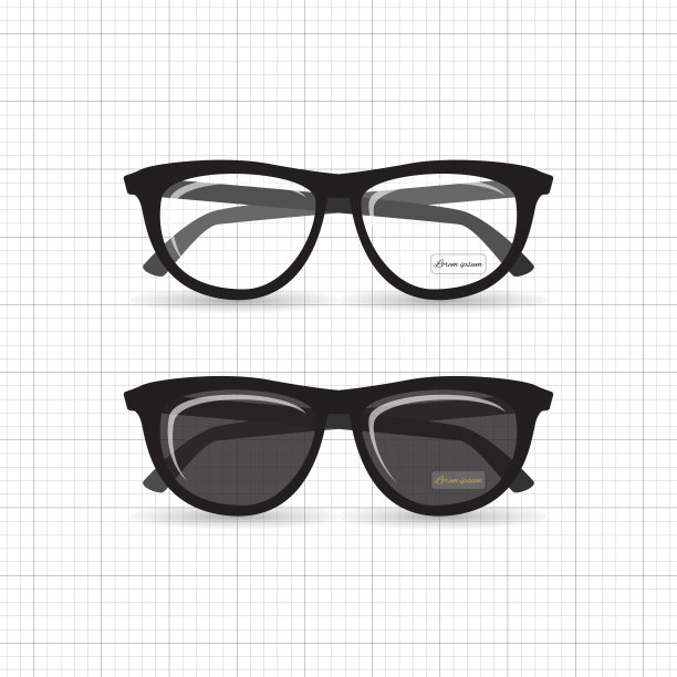 潮人孤立的眼镜素材图片