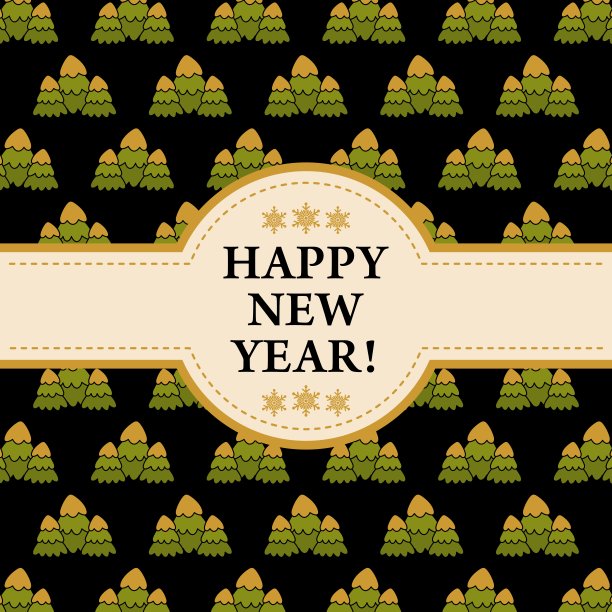 圣诞卡与圣诞树枝和圣诞装饰。祝贺的铭文。矢量插图。图片下载