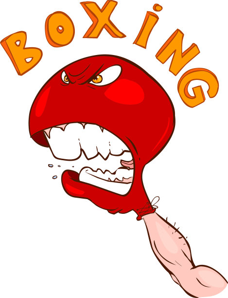 矢量插图的愤怒的拳击手套图片下载