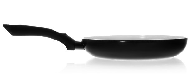 健康，不粘，陶瓷，涂层的厨房煎锅。图片下载