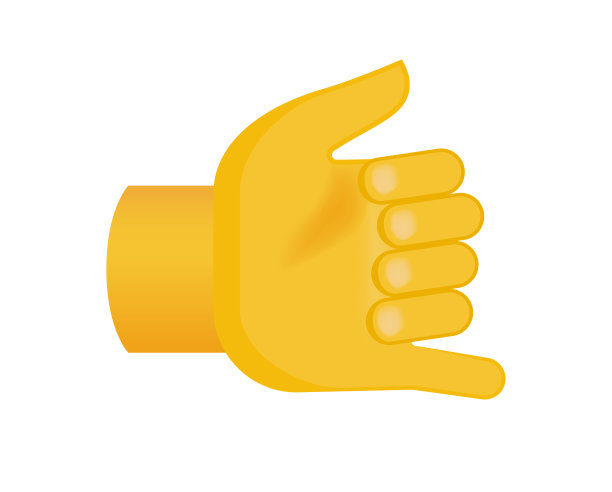 冲浪者手在白色背景图片下载