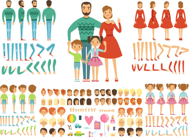 儿童矢量图素材ID：302625990