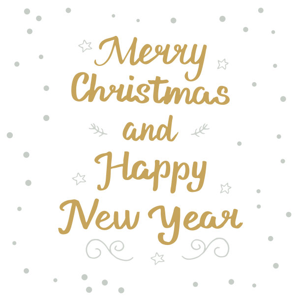 圣诞快乐，新年快乐。手绘笔刷字。海报、邀请函、卡片等矢量素材。图片下载