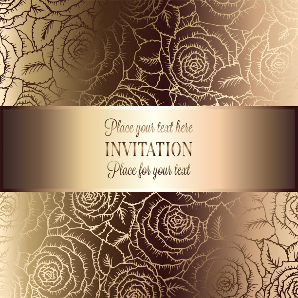 巴洛克背景与豪华复古框架图片下载