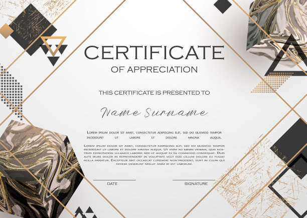 金色，黑色，白色大理石模板。素材图片