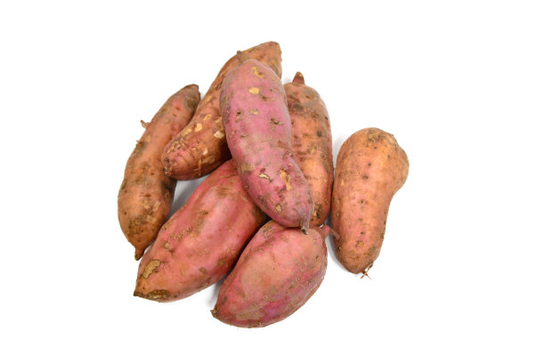 在白色背景上孤立的甘薯图片下载