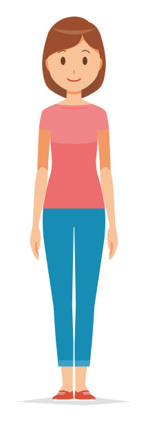 妈妈穿着短袖衣服的插图图片下载