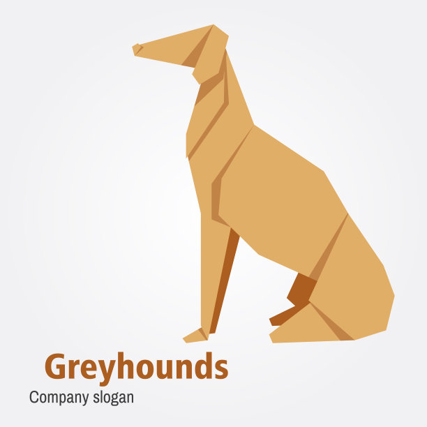 插图折纸狗品种灰狗图片下载