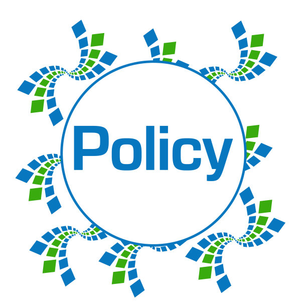 政策绿色蓝色抽象方块圆形图片下载