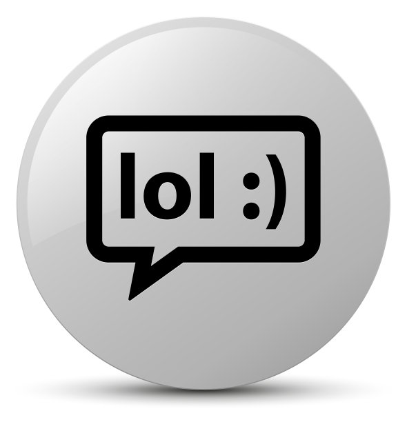 LOL气泡图标白色圆形按钮图片下载