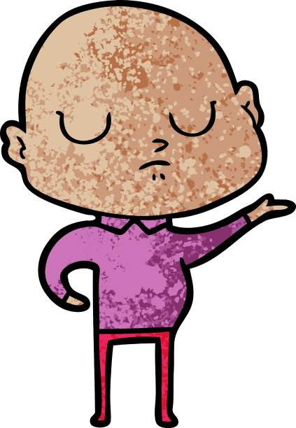 卡通秃头图片下载