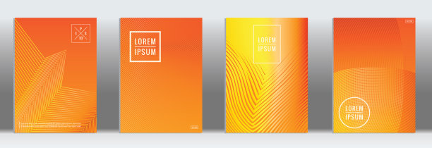 矢量几何线图案海报设计。图片下载