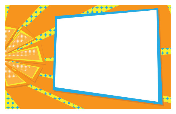 彩色卡片与水果在点风格图片下载