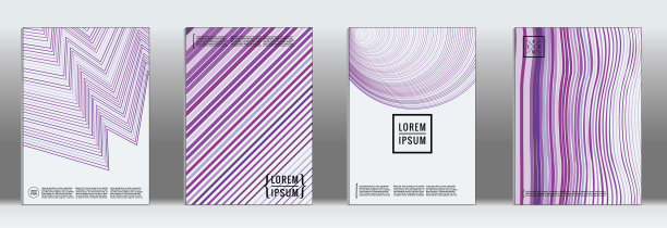 矢量几何线图案海报设计。图片下载