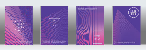 矢量几何线图案海报设计。图片下载