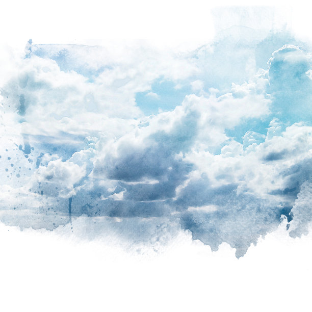 蓝天与白色云朵图片下载