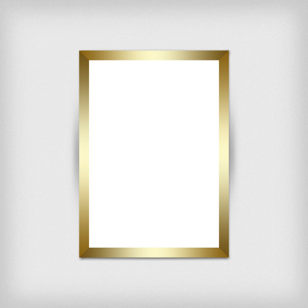 墙上挂着空白画框的房间海报图片下载