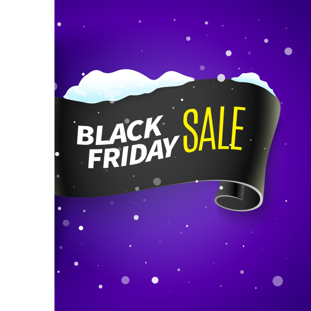 黑色星期五特价带和雪图片下载