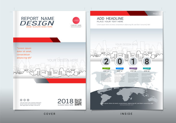 封面设计与照片背景空间，可适应年度报告，小册子，传单，传单，事实说明书，销售工具包，目录，杂志，小册子，作品集，海报，矢量模板A4大小。图片下载