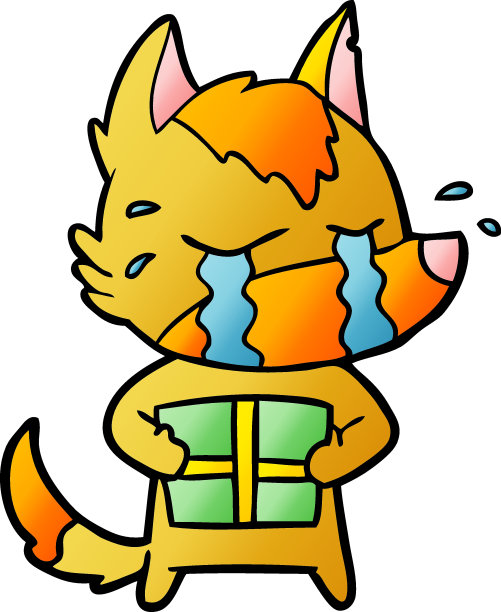 卡通狐狸与礼物图片下载