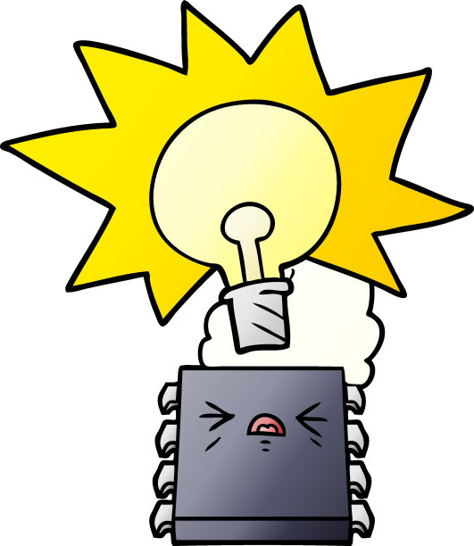 卡通过热电脑芯片图片下载