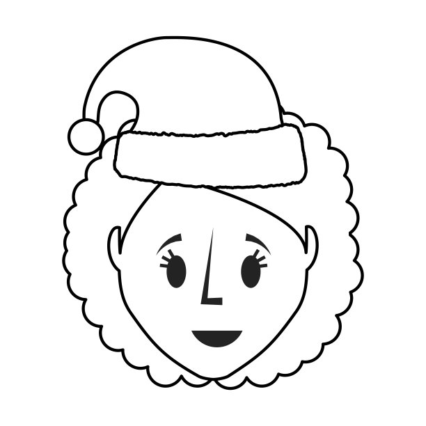 女人的脸矢量插图图片下载