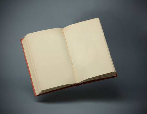 翻开空白页的书-漂浮在空中图片下载