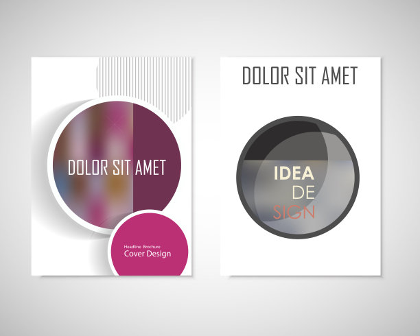 宣传册上写着你的想法的脏圈。演示文稿、封面书或年度报告图片下载