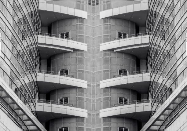 建筑与窗户建筑模式的背景与fr图片下载