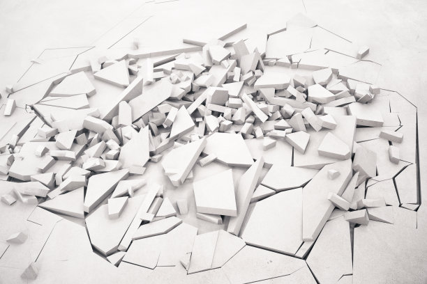 三维渲染裂隙土抽象背景。裂缝混凝土土抽象背景。图片下载